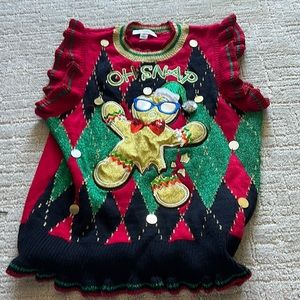 Ugly Holiday Sweater Vest Size M